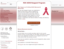 Tablet Screenshot of aidsreagent.org